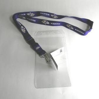 Baltimore Ravens Lanyard and Plastic Ticket Holder