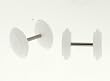 White Acrylic Fake Plug - 16g Wire Stud, 8mm Fake Plug - Sold as a Pair
