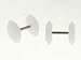 White Acrylic Fake Plug - 16g Wire Stud, 8mm Fake Plug - Sold as a Pair