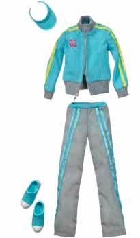 Barbie Fashion Clothes for Ken: Sporty Blue & Gray Track Suit