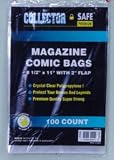 Collector Safe - Magazine Comic Bags (Qty = 1 pack of 100)