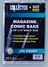 Collector Safe - Magazine Comic Bags (Qty = 1 pack of 100)