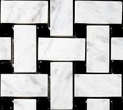 Carrara Venato Honed Basketweave (Sample)