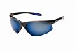 Mens Sunglasses Wrap Around Gorilla Sports Sunglasses with Smoked Lenses Available in Black & Blue + Free Protective Drawstring Pouch, Cloth & Cord - Affordable Sunglasses