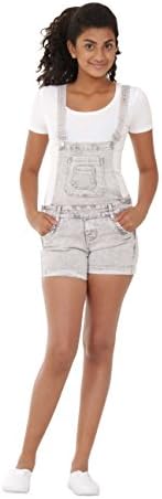 Greywash Denim Dungaree Shorts 8-16 Years Bib Overall Shorts Girl/Teen