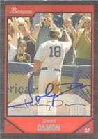 Johnny Damon, New York Yankees, 2007 Bowman Autographed Card