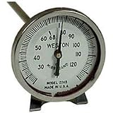 Adorama Analog, Small Dial Faced Stem Thermometer 1 3/4 dial with 6 stem