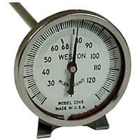 Adorama Analog, Small Dial Faced Stem Thermometer 1 3/4 dial with 6 stem