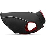 Gooby Cold Weather Fleece Lined Sports Dog Vest with Reflective Lining, Large, Black