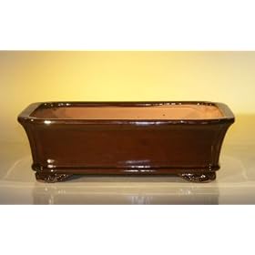 Bonsai Boy's Ceramic Bonsai Pot - Rectangle 12 0 x 9 5 x 3 375: Patio, Lawn &amp; Garden