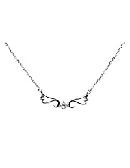 Diamond Guardian Angel Protection Necklace (April Birthstone)