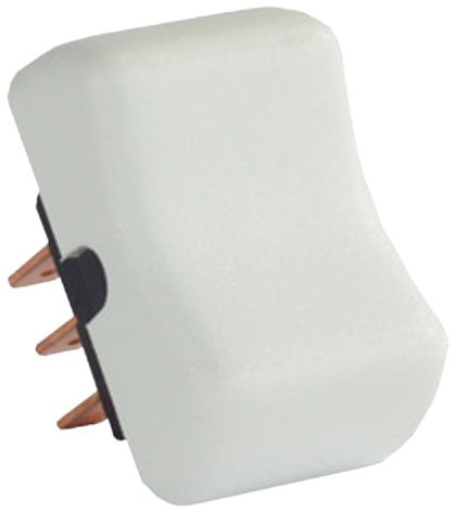 JR Products 13005 DPDT On/Off/On White Momentary Switch
