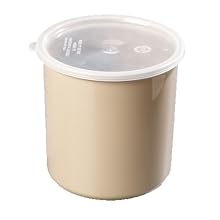 Carlisle 0302-306 Classic Crock with Lid, 2.7 Quart, Beige (Case of 3)