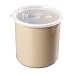 Carlisle 0302-306 Classic Crock with Lid, 2.7 Quart, Beige (Case of 3)