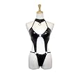 Exposed by Magic Silk Liquid Onyx Teddy with Rings, L/XL, Black