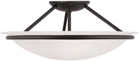 Livex Lighting4824-04 Newburgh 3-Light Ceiling Mount, Black