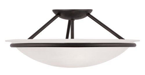 Livex Lighting4824-04 Newburgh 3-Light Ceiling Mount, Black