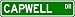 CAPWELL Street Sign ~ Personalized Family Lastname Sign ~ Gameroom, Basement, Garage ...