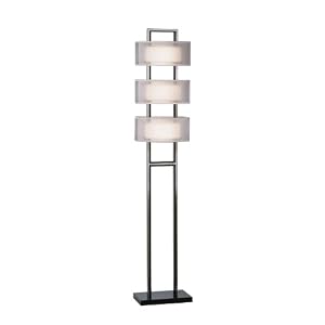 Nova Lighting 2349 Amarillo Silver Accent Floor Lamp, Dark Brown Wood and Brushed Nickel... by 