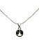 Crystal Pendant Necklace Fashion Jewelry - Silver Tone Black Swarovski Crystal Pendant