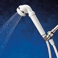 Sprite Massaging Handheld Chlorine Shower Filter Unit with Replaceable Filter pre-installed