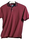 Big Mens Short Sleeve Contrast Striped Knit Pique Polo Shirt (Big & Tall and Regular Sizes)