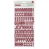 American Crafts Horray Crimson Red Glitter Thickers