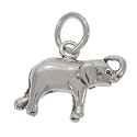 Sterling Silver Charm Lucky Elephant 12mm x 17mm