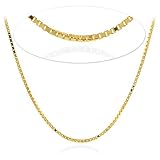 Sterling Silver Gold Plated Box Chain 17.5