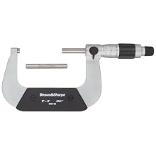 Brown & Sharpe Chrome Framed Outside Micrometer, Convertible Thimble, Inch