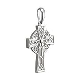 Sterling Silver Tiny Filigree Celtic Cross Pendant Necklace - Made in Ireland