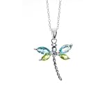 FOJO's Aqua & Peridot Dragonfly Pendant