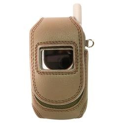 Xentris Double Stitched Pouch - Top Loading - Leather - Tan