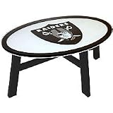 Oakland Raiders Wood Coffee Table With Glass Cover