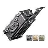 Pelican 1514 Tan Case With Padded Dividers and Wheels