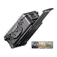 Pelican 1514 Tan Case With Padded Dividers and Wheels