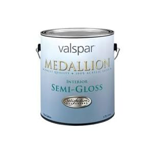 Valspar 27-2402 Medallion Semi-Gloss Wall and Trim Interior Latex Paint 1 Gal -...