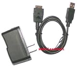 For Palm Tungsten T3/ T2/ T/ W/ C/ Zire 71 Sync and Charge Cable - USB Travel Charger Adaptor Bundle (US Standard)