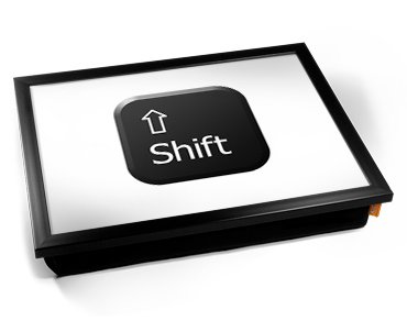 Key Shift Black Cushion Lap Tray