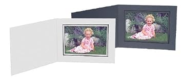 Cardboard Photo Folders w/Foil Border 5x3-1/2 Horizontal (25 Pack)
