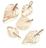 Glass Leaf Bead Mix - 25gr/Rose