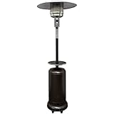 AZ Patio Heaters HLDS01-WCGT Tall Patio Heater with Table, 87-Inch, Hammered Bronze
