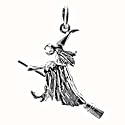 Sterling Silver Solid Charm Witch on a Broomstick