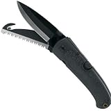 Folding Knife FK-05052BB plastic Handle textured rubber inlay