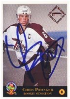 Cover image : Chris Pronger, Peterborough Petes - Hartford Whalers Autographed Card