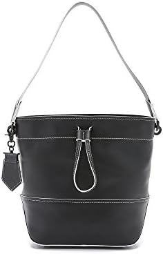 ZAC Zac Posen Women's Eartha Envelope Drawstring Bucket Bag, Black, One Size