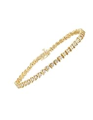 1.50 Cts S-Link Diamond Bracelet in 14K Yellow Gold