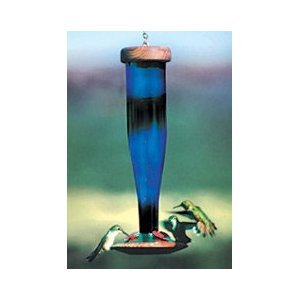 Cobalt Blue Hummingbird Lantern Bird Feeder