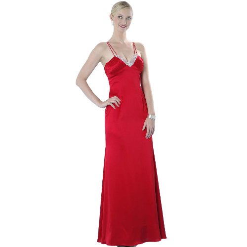 Formal Evening Gown. Red Stretch Tank Dress for Prom - Party - Wedding by Sean Collection (8820)