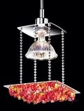 Schonbek ED0405FL Silver / Fire Opal Strass Geometrix--Edges Crystal Single Light Down Lighting Mini Pendant from the Geometrix - Edges Collection